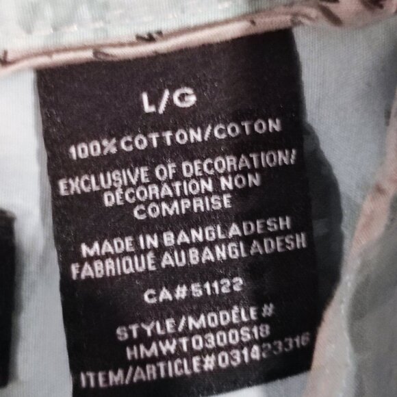 Tony Hawk short sleeve button down shirt muted turquoise men's size L - Picture 6 of 7